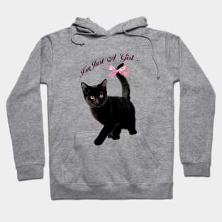 Cat with bow, coquette clothing, 90s Style T-Shirt, Pinterest Aesthetic Clothing, Cat lover Hoodie